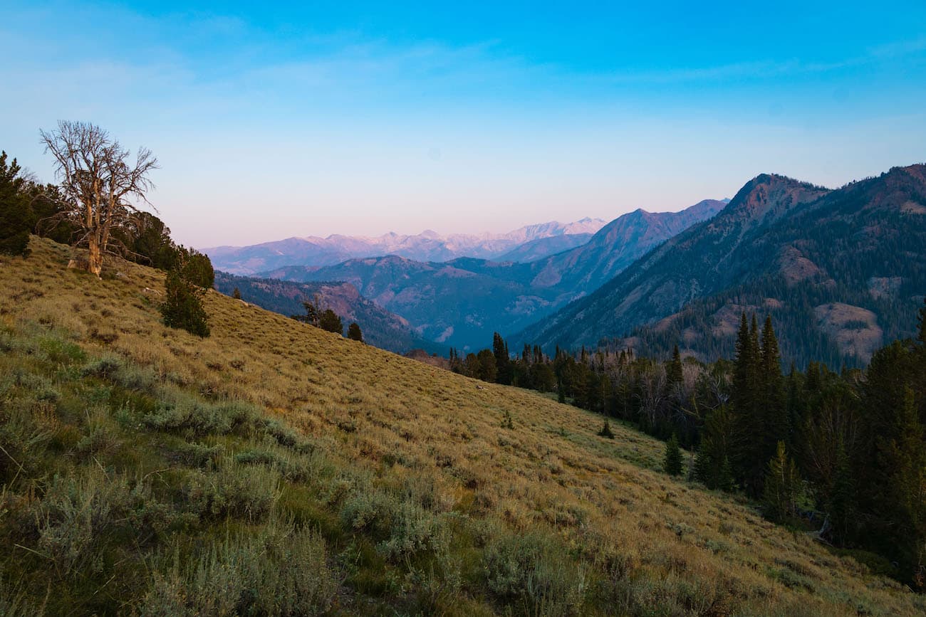 Mountains to the East of the Castle Divide in Idaho's White Clouds