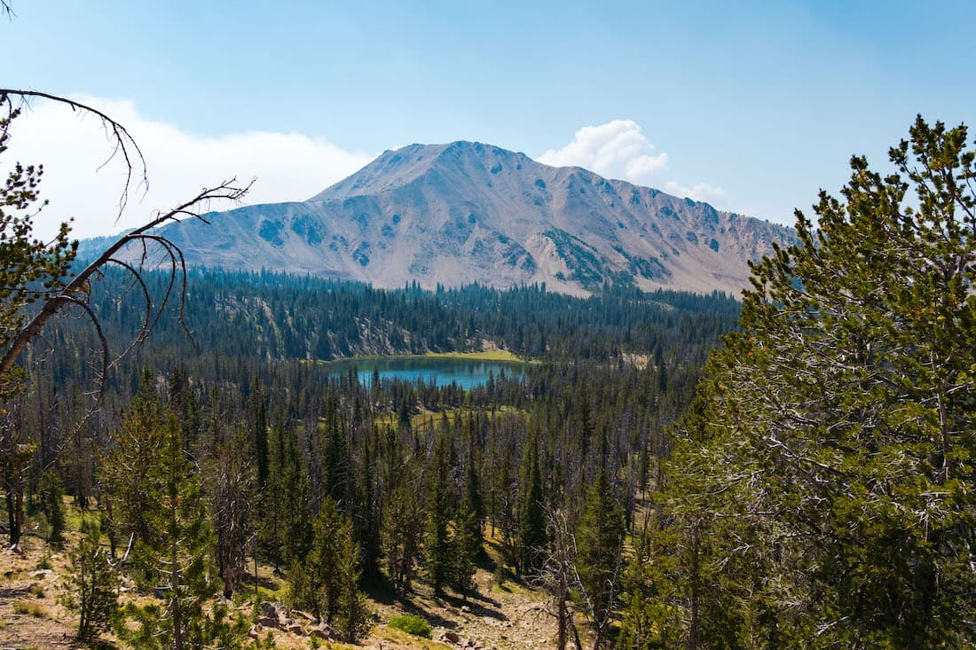 Fourth of July Lake from high up on the White Clouds Loop