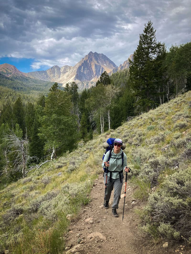 Sam Stych hiking the White Clouds Loop