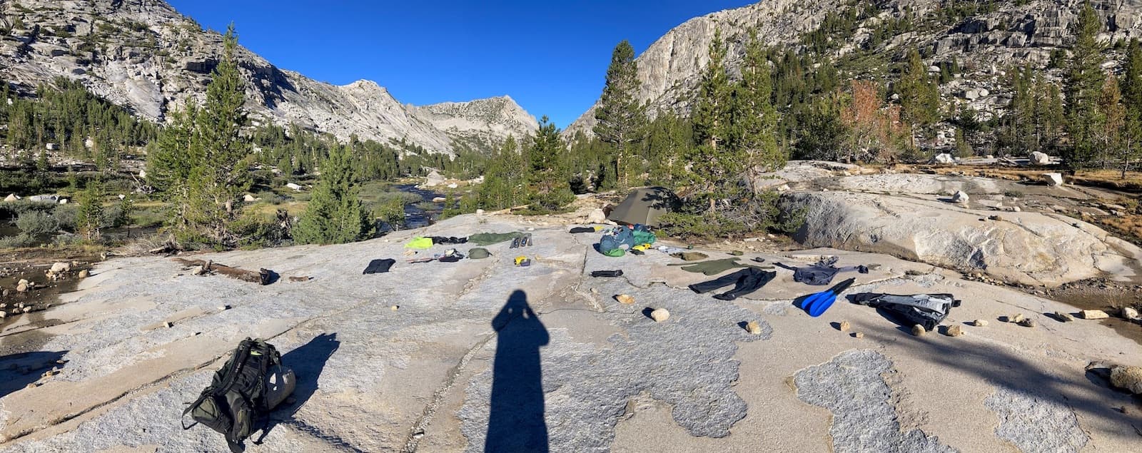 Clothing drying in the sun along the Lake Italy Trail