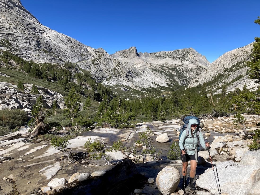 Sam Stych Hiking the Lake Italy Trail in the Sierras