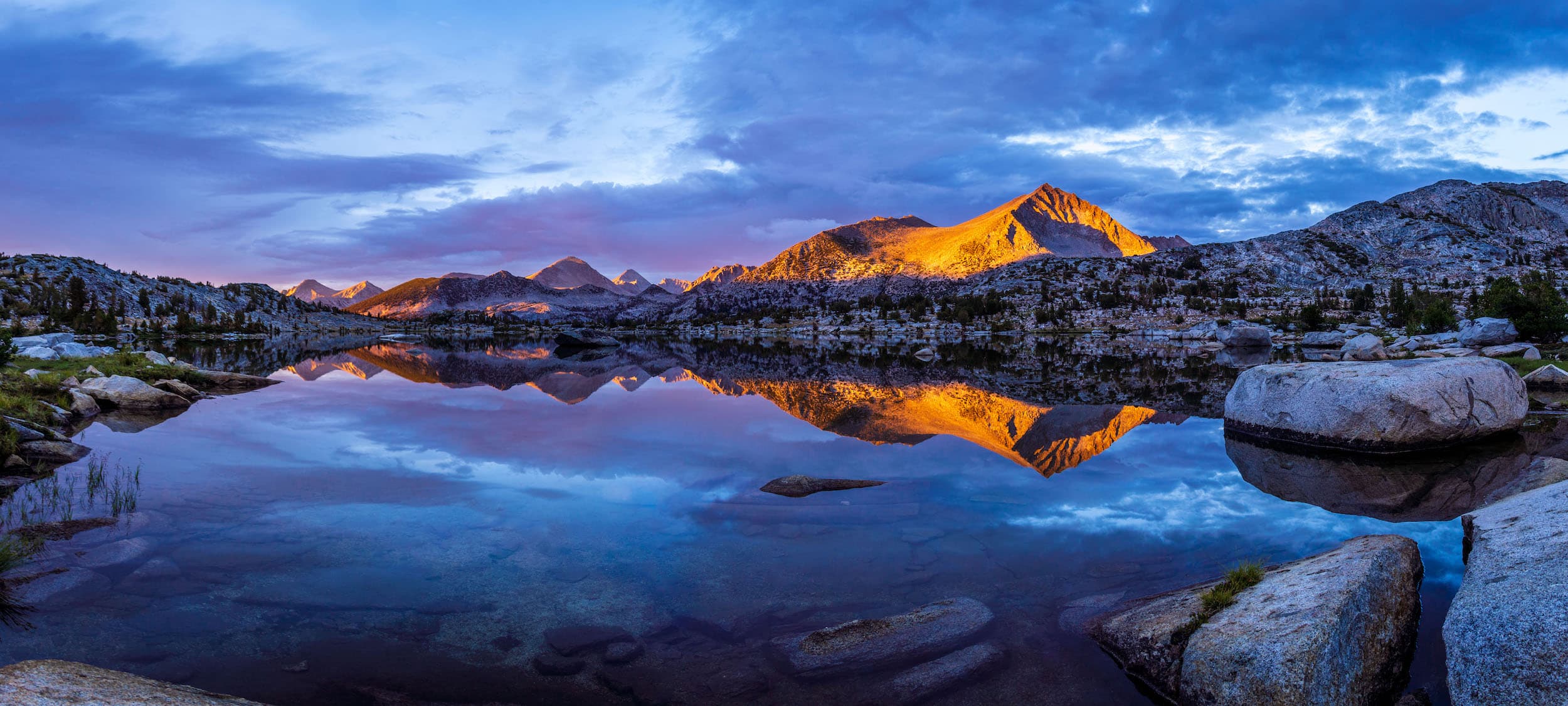 Sunset at Marie Lake along the John Muir Trail - Pacific Crest Trail
