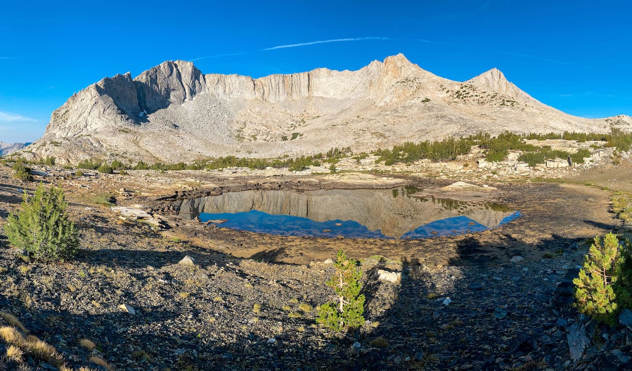 Mountain tarn near Marie Lake along the John Muir Trail - Pacific Crest Trail