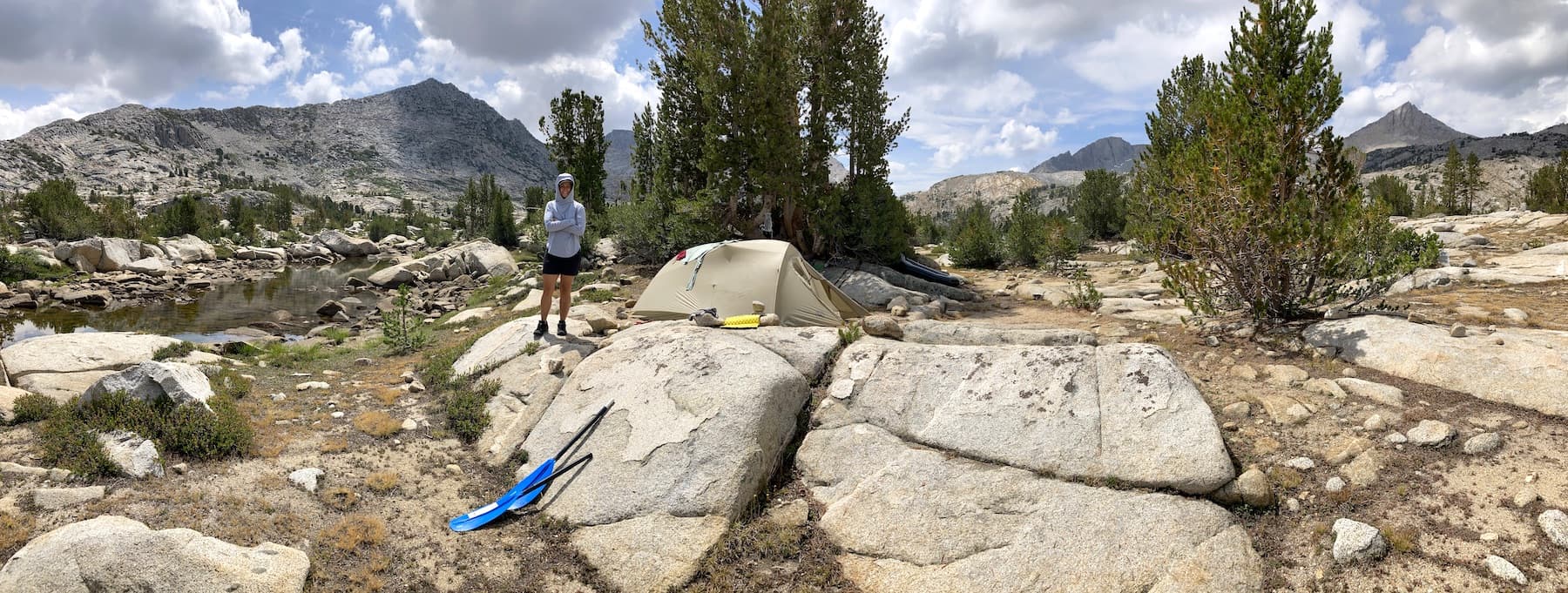 Our tent spot at Marie Lake along the John Muir Trail - Pacific Crest Trail