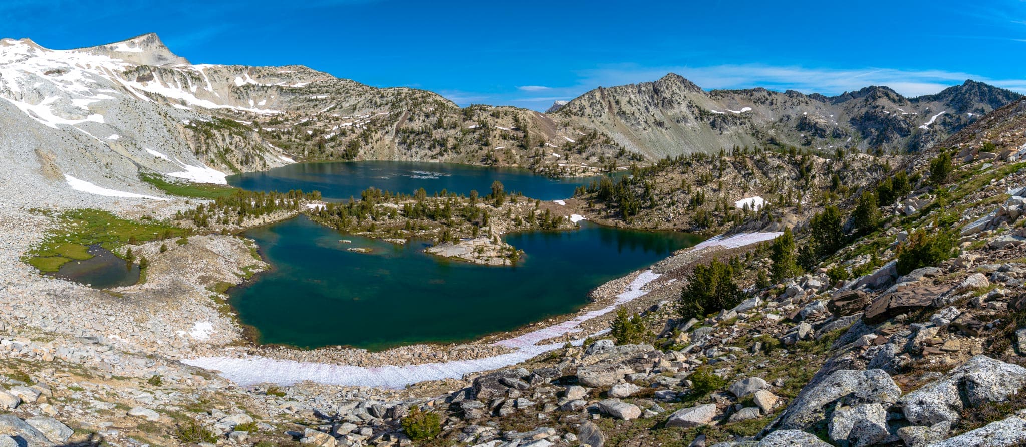 South end of Glacier Lake from the pass