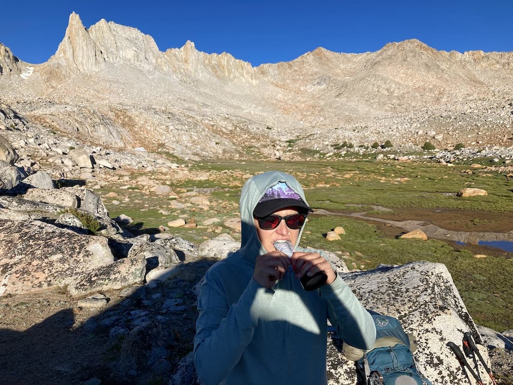 Sam slamming some Goo in Granite Park, Eastern Sierras