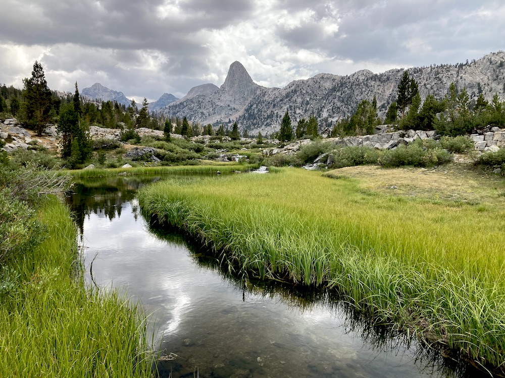 Fin Dome and a meadow in Kings Canyon National Park
