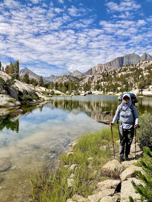 Sam Stych at Paradise Lake in the Sixty Lake Basin in Kings Canyon National Park