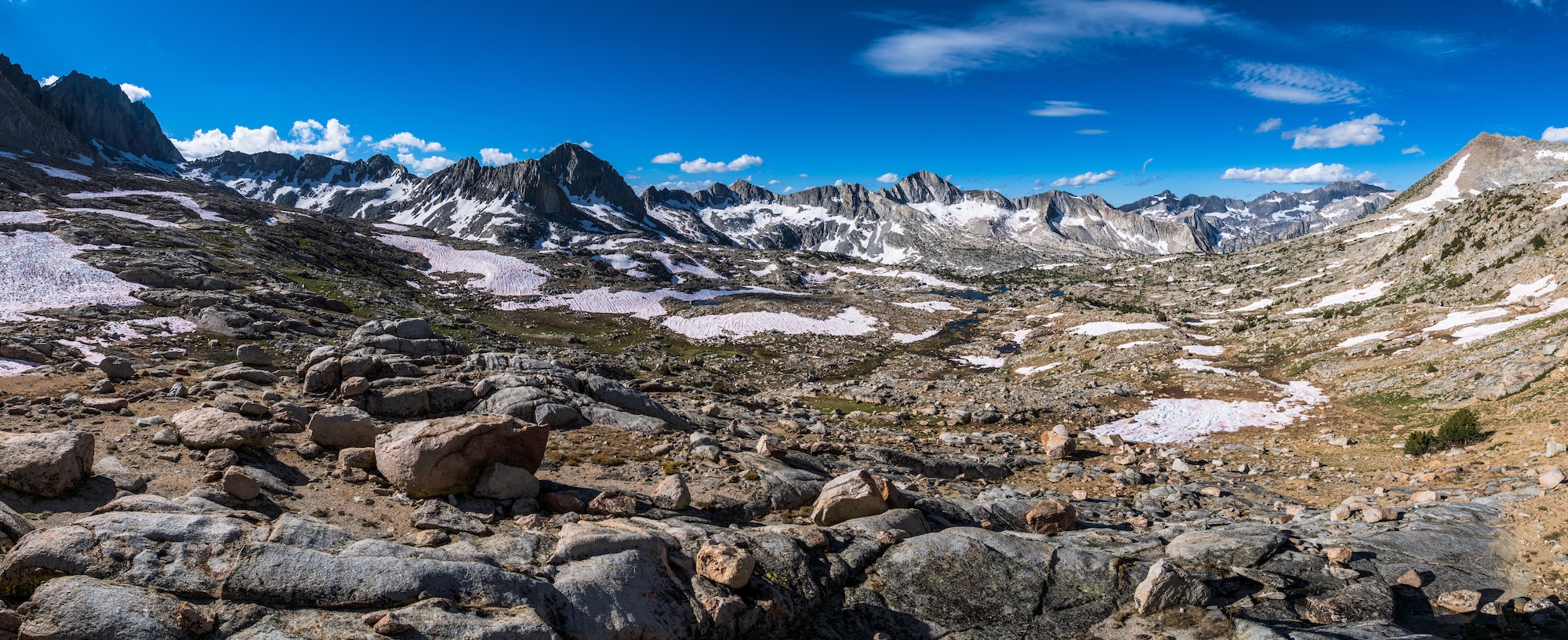 Bishop Pass in the Dusy Basin in Kings Canyon National Park