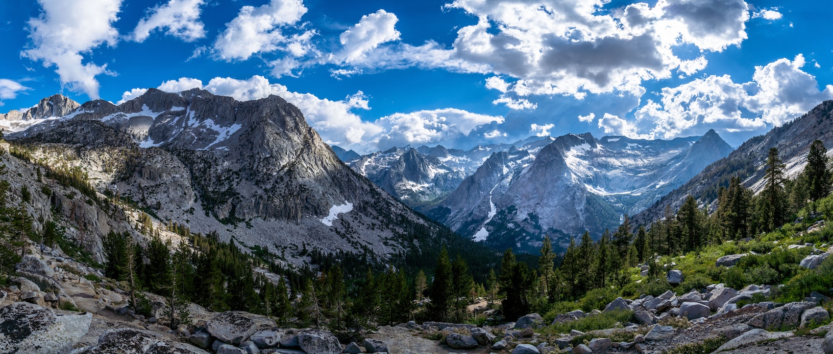 Dramatic clouds above the Middle Fork River Canyon in Kings Canyon National Park