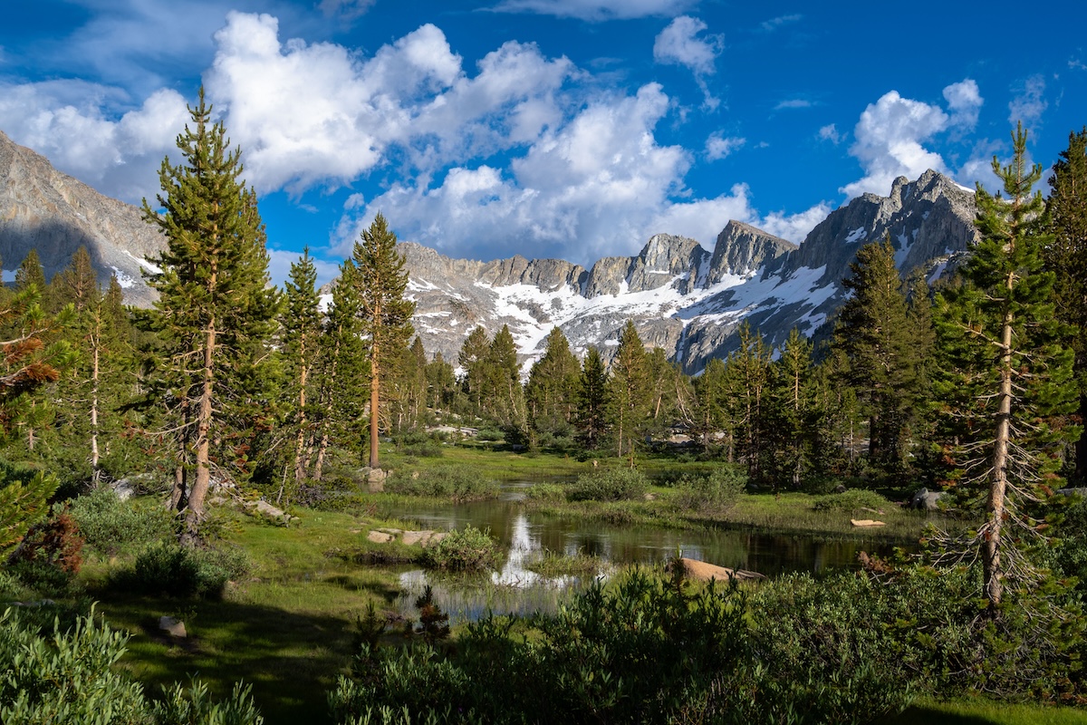 Lower Dusy basin in kings Canyon National Park in the Sierras