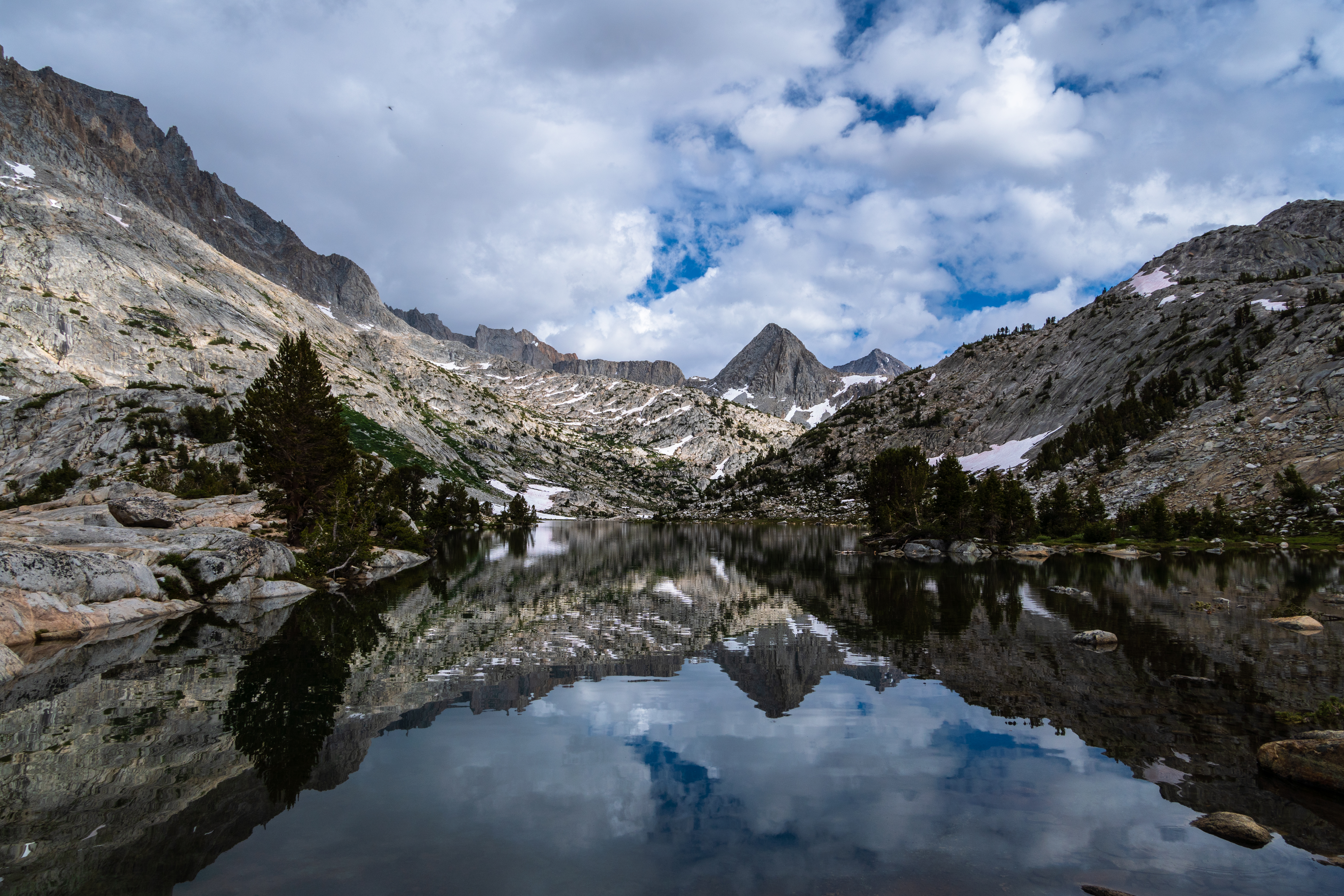 Reflection in Evolution Lake of Kings Canyon National Park