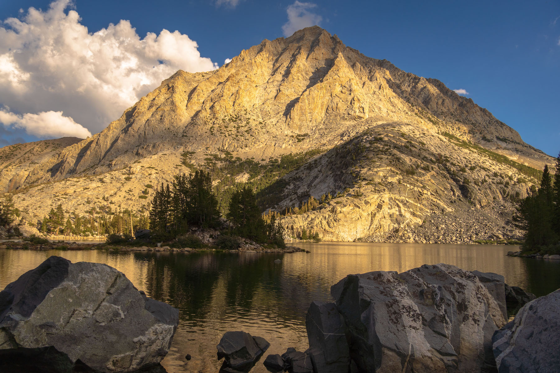 A mountain above Pine Lake in the Eastern Sierras
