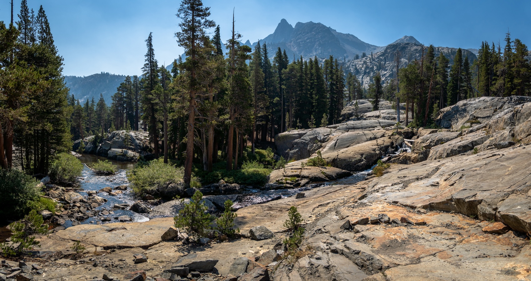 An alpine creek on the way down to Shadow Lake in the Sierra