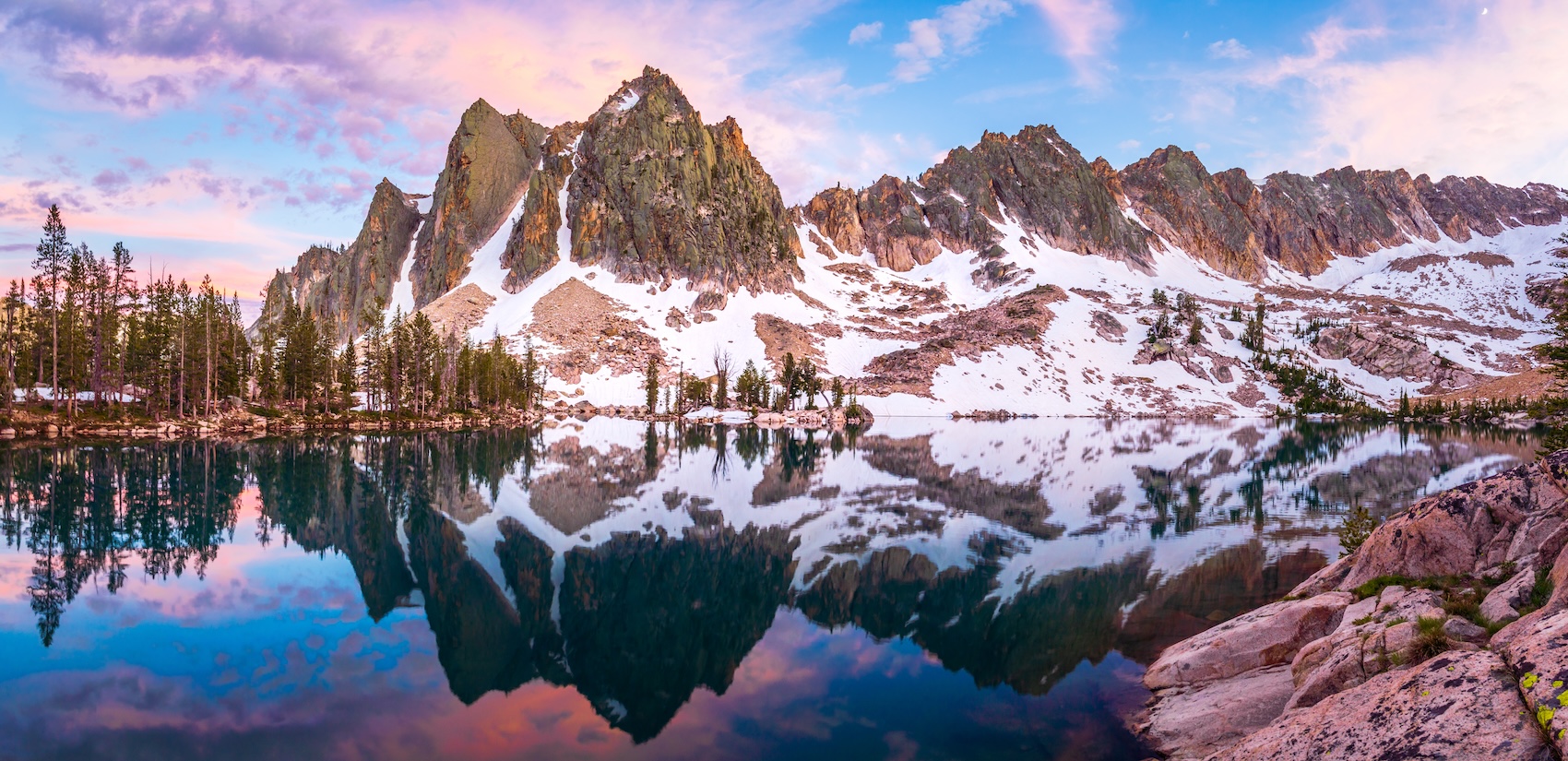 Lucille Lake in Idaho's Sawtooth Mountains