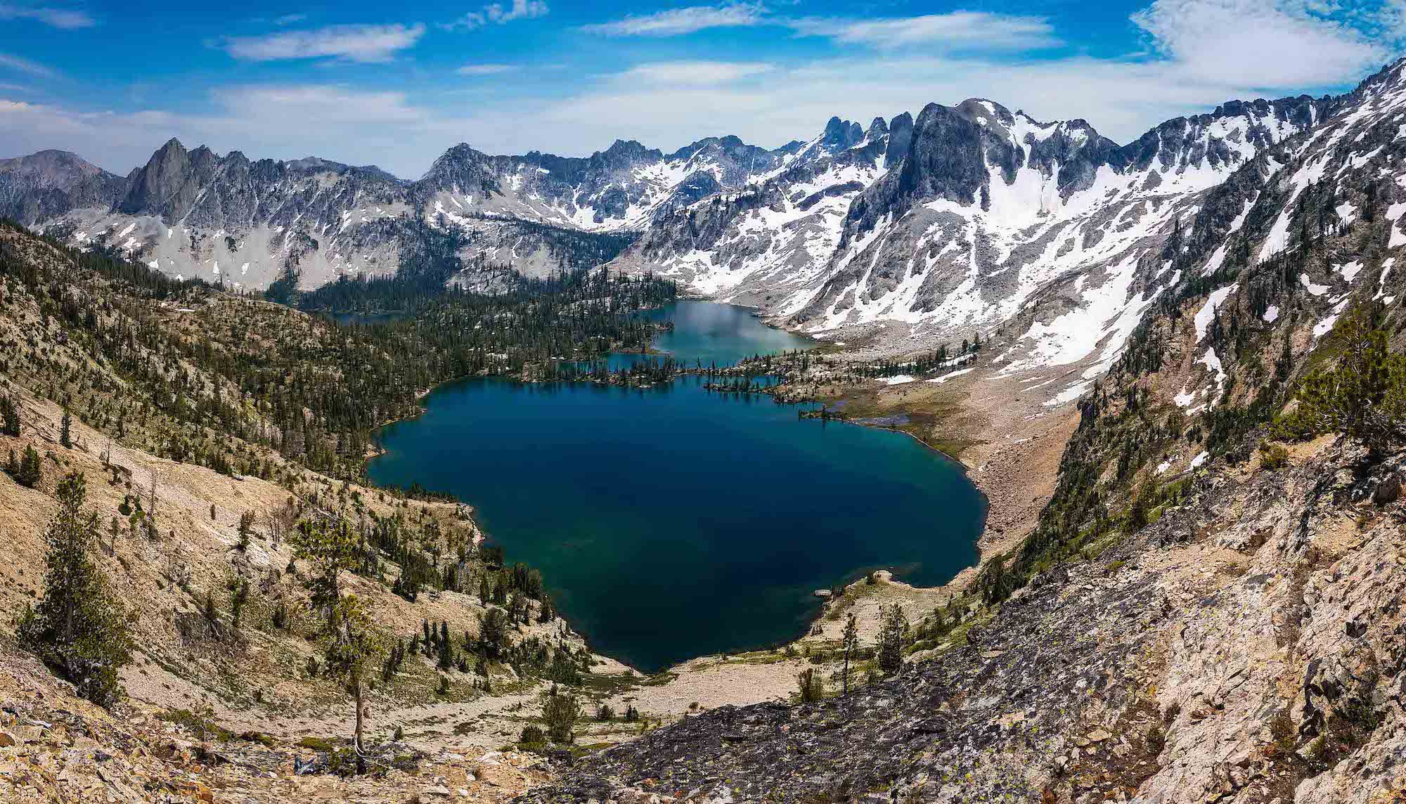 Twin Lakes in Idaho's Sawtooth Mountains