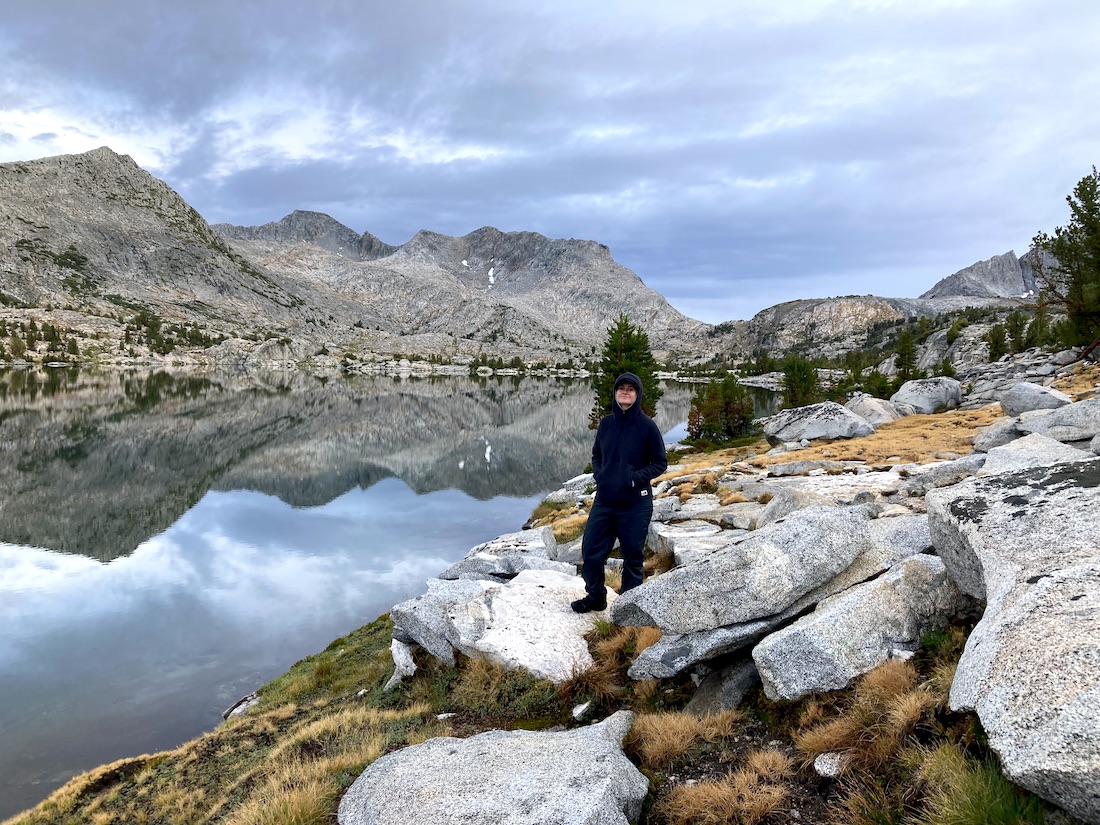 Sam Stych after a thunderstorm at Marie Lake in the Sierras